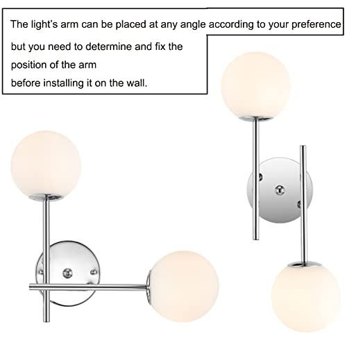 BYOLIIMA Modern Chrome Wall Sconce, 7.5" W x 20" H, G9 Base, Fully Dimmable, Ideal for Bathroom, Kitchen, Living Room, Office - color: Chrome