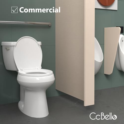 Slow Close Toilet Seat, Fit Round and Standard Toilets, Quick Release Hinges for Easy Clean, Two Mounting Options for Easy Installing, Heavy Duty, Never Loosen, White - size: Round
