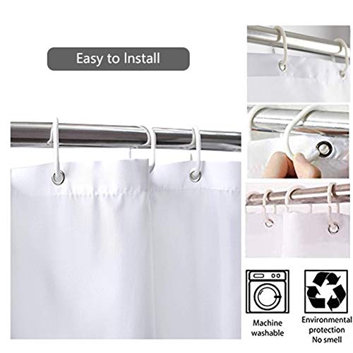 JAWO Rustic Scenery Shower Curtain, Black Forest Fog Bird Mountain, Polyester Fabric Waterproof Shower Curtain Bathroom, 69X70in, Shower Curtains Hooks Included - color: Blue, size: 69"W x 70"L (Pack of 1)