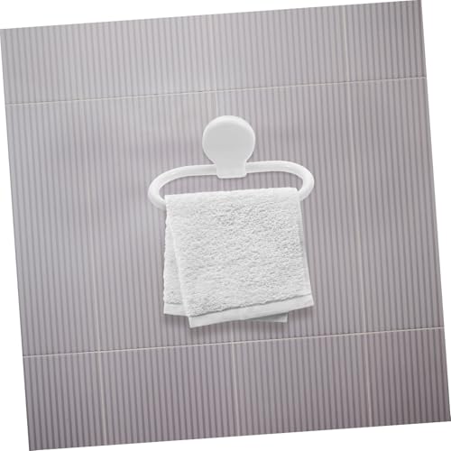 WOONEKY 2pcs Self Adhesive Towel Rings No Drill Hand Towel Holder for Bathroom Kitchen Easy to Install Versatile