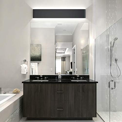 Aipsun 32.6 inch Modern Black Vanity Light Fixtures LED Black Bathroom Wall Light Up and Down Bathroom Lighting Fixtures White Light 5000K - color: White Light Black, size: 32.6 inch, style: 5000K