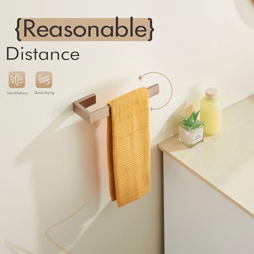 KOKOSIRI Towel Bar for Bathroom Towel Holder Wall Mount Kitchen Towels Rack Bath Hardware Champagne Bronze Stainless Steel, B3009CPG - color: Champagne Bronze