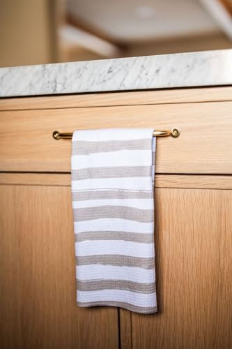 Kitchen Towels, Dish Towels for Kitchen, 2 Pc Kitchen Towel Set | Microfiber Waffle Towels, 16 x 26 inches, with Hanging Loops, Reusable Tea Towels, Cute Kitchen Towels - 2 Pack - color: Tan Neutral
