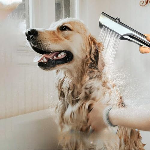 Tub faucet spayer attachment,Bathtub Shower Head Sink-Faucet with 5 Adapters, 79" Hose for Pet Dog Rinse, Baby Bath & Hair washing, ON/OFF Extension for Tub Faucet, Utility Sink, Garden,Bathroom
