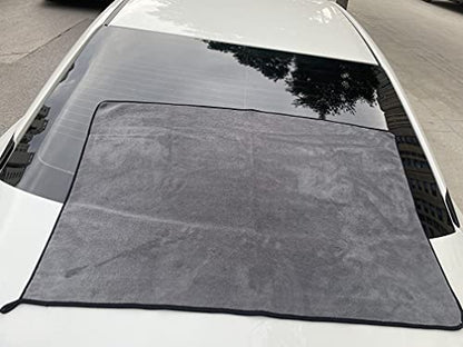 Large Microfiber Drying Towel for Car, Great Thick Soft Plush Towels, 36 x 24inches 800GSM Thickness, Quality, Washable, Absorbency No Scratch Lint Free Drying Towel (36 x 24inches,Grey-Green,1pack) - color: 36 X 24inches,grey-green,1pack