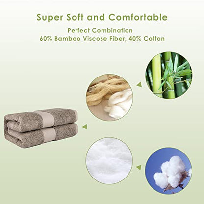Extra Large Bath Towel Sheets for Body, Sensitive Skin, Adult Kids Baby Luxury Super Soft Highly Absorbent Oversized Towels 35" x 70" 1 Pack Walnut