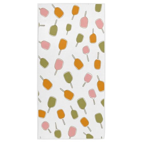 Soft Cotton Towel, Sport Pattern Pickleball Tennis Racket Good Absorbent Hand Towels Home Decor for Guest, Bathroom, Beach, Guest, Hotel, Gym and Spa(16" x 30") - color: Pickleball