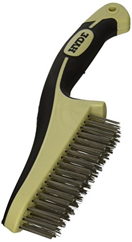 Hyde - 181348 HYDE 46842 Stainless Steel Wire Brush with narrow profile, 11-inch, MAXXGRIP PRO - size: (Pack of 1)