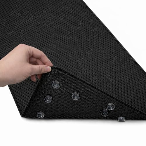 Bathtub Mat Non Slip, Bath Mat for Tub Non Slip, Tub Mat Extra Large 36 x 17 in, Bathtub Mat with Suction Cups & Drain Holes, Soft Foam, Machine Washable, Black - color: Black