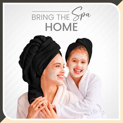 Martex 6-Piece 100% Ringspun Cotton Towel Set, Black | Quick Dry, Super Absorbent & Soft, Lightweight, 2 Bath, 2 Hand, 2 Wash Cloths - color: Black