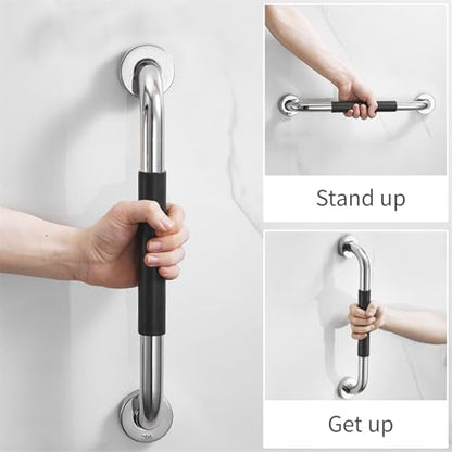 BRRNOO Suction Cups, Shower Heavy Duty Shower Handle Removable Bath Handrails Bathroom Grab Bar Grab Bars for Bathtubs and Showers for Seniors and Elderly, Bathroom Safety Grip (43cm)