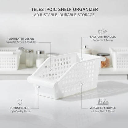 Telescopic Shelf Organizer, Adjustable Stainless Steel Cabinet Divider for Under Sink, Kitchen, Bathroom, and Closet Storage - size: 9.84 x 4.72 x 4.13 in