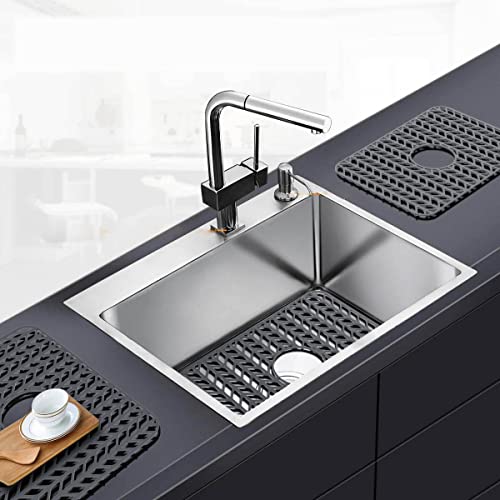 Sink Protectors for Kitchen Sink 12" 13" 16" 18" 19" 24" 26" 28" 29" 30" Silicone Sink mat| Silicone Kitchen Sink Mat Grid for Bottom of Farmhouse Stainless Steel(18.2"x 12.5"Gray) | Various sizes and styles,Protector for sinks and dish,Withstand to 500F,