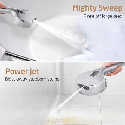 KES 30-Inch Shower Slide Bar with High Pressure 9 Functions Adjustable Handheld Shower Head & 59-Inch Hose, Built-in Power Wash to Clean Tub Tile & Pet, Wall Mount Polished Finish 18/8 Stainless Steel - color: Chrome