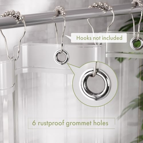 AmazerBath Small Shower Curtain Liner, 36x72 Stall Plastic Clear Shower Curtain Liner, PEVA Cute Narrow Shower Liner, Stand Up Shower Curtain Liners with 2 Magnets and 6 Rustproof Grommet Holes - color: Clear, size: 36"W x 72"L (Pack of 1)