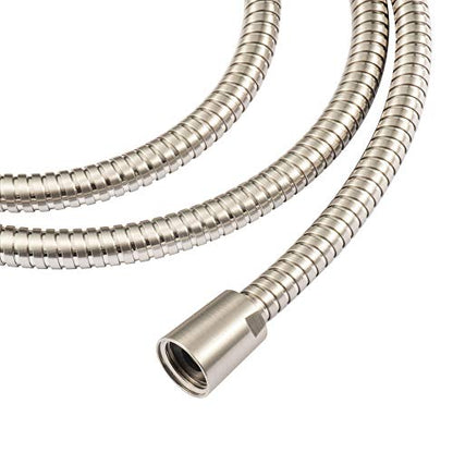 60-inch Extra Long Brushed Nickel Shower Hose Replacement, 304 Stainless Steel Made Long Hand Held Shower Hose With Brass Fitting (60-inch, Brushed Nickel Finish) - color: Brushed Nickel, size: 60inches