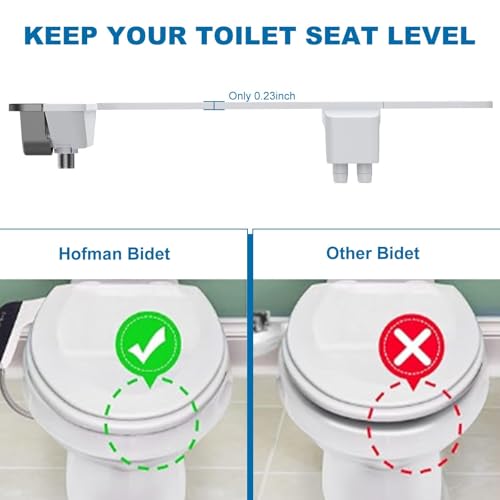 Bidet Attachment for Toilet, Non-Electric Bidet Self-Cleaning Dual Nozzle (Feminine/Rear Wash), Cold Water Bidets Sprayer for Existing Toilets Cover with Adjustable Pressure, Easy to Install, Grey - color: Dark Grey, style: EB011