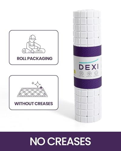 DEXI Bathtub Mat Non Slip, 39x16 Bath Tub Shower Floor Bathroom Mats White | Extra Long Suction Cups, Drain Holes, Machine Washable for Tub Shower Floor Bathmat - color: White