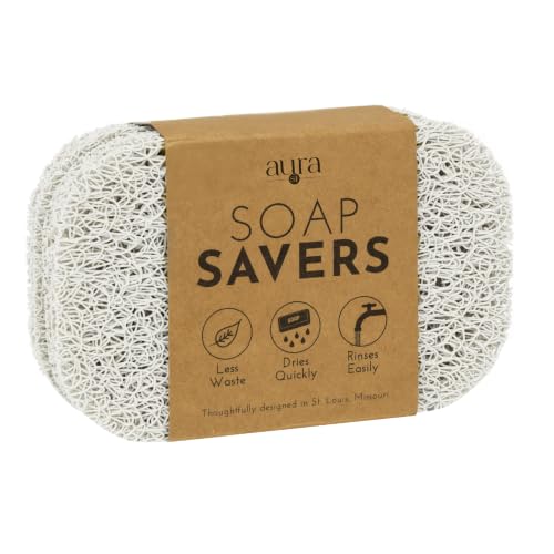 S&T INC. Bar Soap Holder, 4 Pack, 2.9" x 4.4", White | For Soap Dishes in Kitchen and Bathroom, Cut-To-Fit, Keep Bar Soap High to Dry, Easily Rinses Clean - color: White, size: 4 Pack