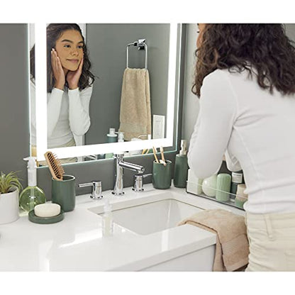 iDesign Ceramic Earth Collection Ceramic Bar Soap Dish, Moss - color: Moss, size: Soap Dish