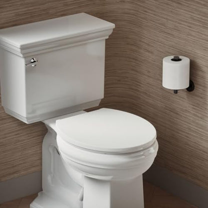 KOHLER K-27332-0 Glissade ReadyLatch Quiet Close Round Toilet Seat, White, Grip-Tight Hardware, Quiet Close Lid Prevents Slamming (Pack of 2) - color: White, size: Round (Pack of 2)