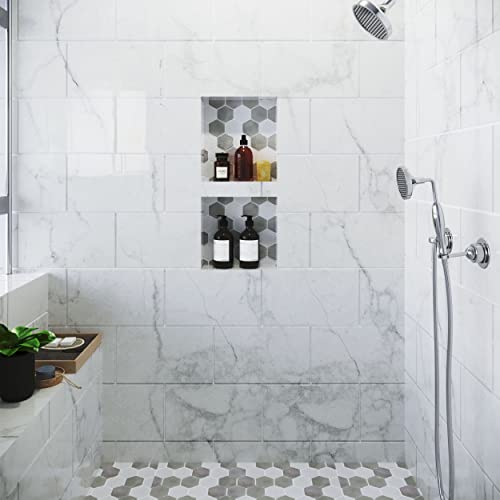 Shower Niche, Shower Niche Insert Tile Ready, 12x28 (13x29), Prefab Box | Houseables Recessed Bathroom Storage, In Wall Shelf, Cubby Inserts, Recessed Shampoo Soap Caddy, Inset Shelves, Built In Nook - size: 12 x 28 inches (ID)
