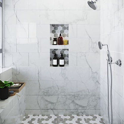 Shower Niche, Shower Niche Insert Tile Ready, 12x28 (13x29), Prefab Box | Houseables Recessed Bathroom Storage, In Wall Shelf, Cubby Inserts, Recessed Shampoo Soap Caddy, Inset Shelves, Built In Nook - size: 12 x 28 inches (ID)