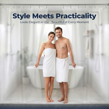 Waterproof Shower Curtain Liner for Bathroom, Metal Grommets (Frosted) - color: Frosted