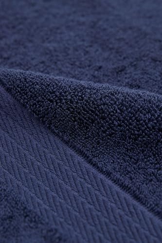 Ozdilek 6-Piece Bath Towel Set, 2 Bath, 2 Hand, 2 Wash, 100% Cotton Turkish Towels, 2 Bath Towels (30x60/550 GSM), 2 Hand Towels (16x30/575 GSM), 2 Washcloths (13x13/600 GSM) (Navy Blue) - color: Navy