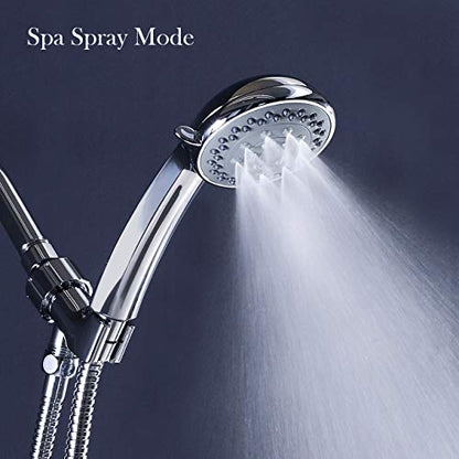 Shower Head with Handheld, Long Hose 4.9 Ft, 5 Spray Modes | High-Pressure Shower Wand, Detachable Sprayer Attachment for Bathing, Bathroom Cleaning & Pet Washing, Easy Install