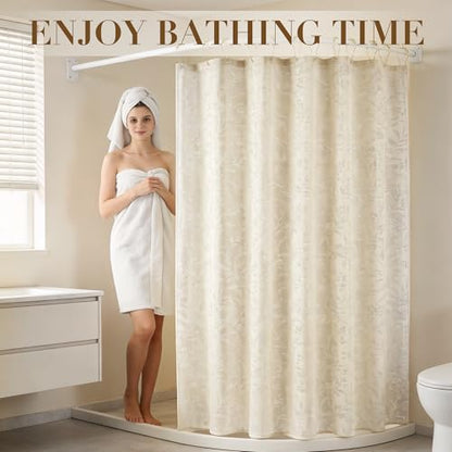 Modern Shower Curtains for Bathroom - 72”x72” Dirty Resistant Shower Curtains Waterproof with Hooks- 30 Days Keep Clean,Reducing Water Residue - Ideal for Any Bath Decor Fits Home,Hotel