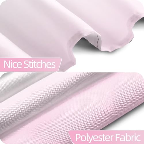 Ombre Pale Pink Stall RV Shower Curtain with Hooks 36x72inches | Machine Washable Waterproof, Modern Solid Boho Gradient, Bathroom Dorm Hotel Room Divider, Easy to Install, Window Curtain - color: Pale Pink, size: 36"W x 72"L (Pack of 1)