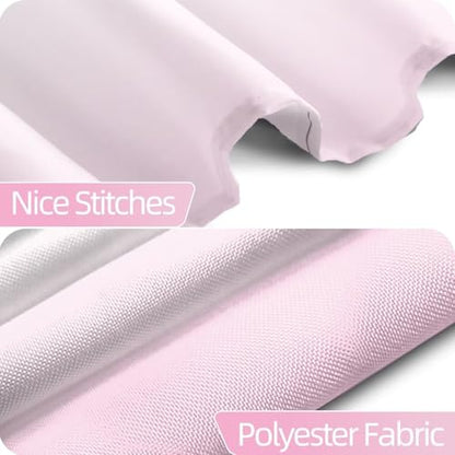 Ombre Pale Pink Stall RV Shower Curtain with Hooks 36x72inches | Machine Washable Waterproof, Modern Solid Boho Gradient, Bathroom Dorm Hotel Room Divider, Easy to Install, Window Curtain - color: Pale Pink, size: 36"W x 72"L (Pack of 1)