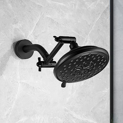Black Shower Arm, Shower Head Extender Arm with Universal Connection to Shower Heads, Anti-Leak Tool-Free Installtion, Shower Exetension (5 Inch, Matte Black) - color: Matte Black, size: 5 Inch