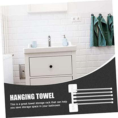 UKCOCO Stainless Steel Rotatory Towel Storage Shelf Wall Mounted Bar Bathroom Towel Holder with Punch Installation Scratch Resistant Rack