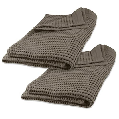 GILDEN TREE Waffle Bath Sheet Quick Dry Towel, Thin Luxury Bath Towels, 40x80 Large Bath Towels 2 Pack Bath Sheets, Modern Style (Stone) - color: Stone, size: Bath Sheet (40" x 80") 2 Pack