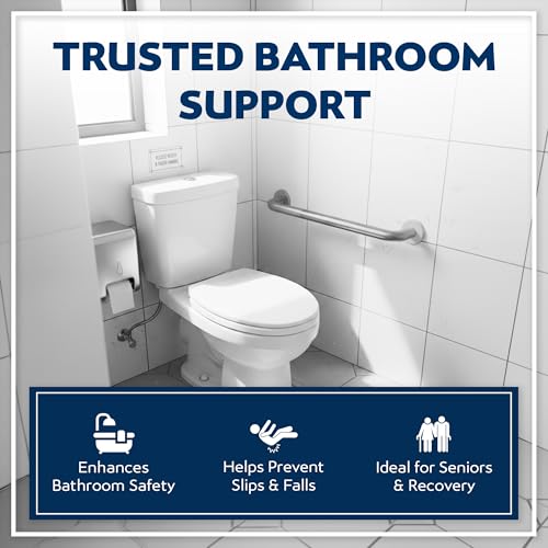 4-Pack Starter Bundle, 500 lb, 16/18/24/32 in, Peened Textured | Complete Bathroom Safety Starter Bundle, For Seniors, 1.25 in Diameter, 500 lb Rated, All-in-One Shower Safety Solution - color: Peened Textured