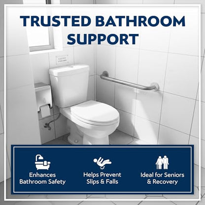 4-Pack Starter Bundle, 500 lb, 16/18/24/32 in, Peened Textured | Complete Bathroom Safety Starter Bundle, For Seniors, 1.25 in Diameter, 500 lb Rated, All-in-One Shower Safety Solution - color: Peened Textured