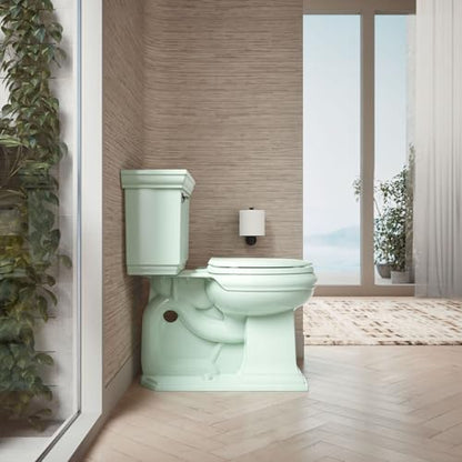 Kohler K-4662 Lustra Q2 Round Closed-Front Toilet Seat with Quick-Release and Qu, Seafoam Green