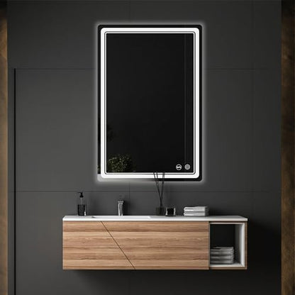 LED Bathroom Mirror with Lights, Anti-Fog, Dimmable, Lighted Bathroom Vanity Mirror for Wall, UL-Certified (24 x 36) - size: 24"L x 36"W