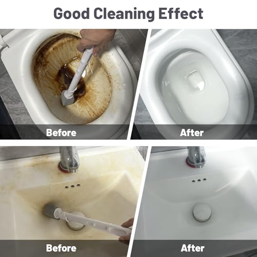 Upgrade Pumice Stone Toilet Bowl Cleaner with 11.8Inch Long Handle - size: 5 PACK