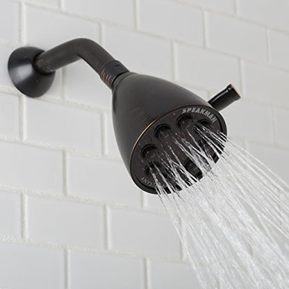 Speakman S-2251-ORB Signature Icon Anystream High Pressure Adjustable Solid Brass Shower Head, Oil-Rubbed Bronze , 2.5 GPM - color: Oil Rubbed Bronze, size: 2.5 GPM