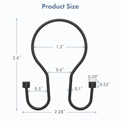 Bathway Shower Curtain Hooks Black Shower Curtain Rings, Simple Double Hook Shower Curtain Hooks Rust Proof, Smooth Sturdy Metal Shower Hooks for Shower Curtain Rod, 12Pcs Shower Rod Hooks - color: Black, style: Minimalist Shower Hooks with Cylinders