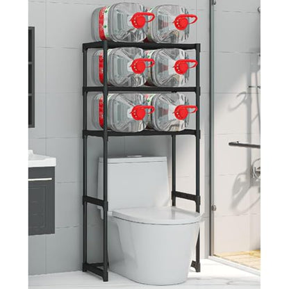 3-Tier Over the Toilet Storage, Metal Bathroom Shelve, Over Toilet Bathroom Organizer, Space Saver Bathrooms Shelve for Restroom Laundry Balcony, White - color: White