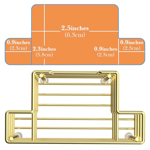 Linkidea Wall Mount/Countertop Toothbrush Holder for Shower, Stainless Steel Toothpaste Stand, 3 Slots Organizer Compatible with Colgate Extra Clean, Oral-B CrossAction (Gold) - color: Gold