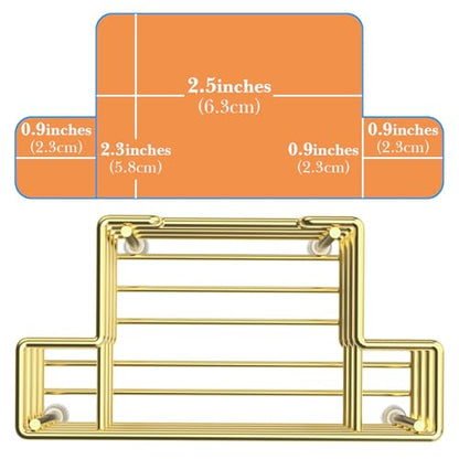 Linkidea Wall Mount/Countertop Toothbrush Holder for Shower, Stainless Steel Toothpaste Stand, 3 Slots Organizer Compatible with Colgate Extra Clean, Oral-B CrossAction (Gold) - color: Gold