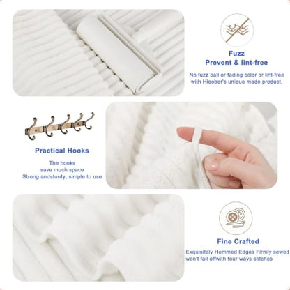 Bath Towels 2-Pack, 27.5x55 Inches - Ultra Soft and Highly Absorbent Quick Dry Microfiber Towels with Hanging Loop, Beauty Twill Stripe Design for Bath, Beach, Gym - color: 2white