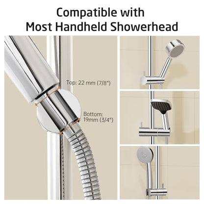 KES 30-Inch Shower Slide Bar with Adjustable Handheld Shower Head Holder, Reuse Existing Holes, SUS304 Polished Stainless Steel Wall Mount for Bathroom, Drilling Required, F209S78-PS - color: Polished Finish, style: 30.7-Inch+Drill Mounted