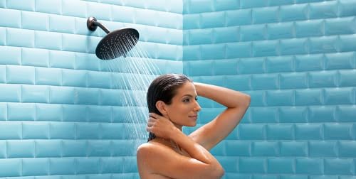 Moen S6320ORB Velocity Two-Function Rain Shower Shower Head with Immersion Technology for a High-Pressure Rinse, 8-Inch, Oil Rubbed Bronze - color: Oil Rubbed Bronze, style: Basic