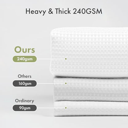 AmazerBath White Shower Curtain 76 Inches Long, Waffle Shower Curtains for Bathroom, Cloth Shower Curtain Fabric Heavy Duty 240GSM, Thick Bathroom Shower Curtains Premium Polyester, 72x76 Inches - color: White, size: 72"W x 76"L (Pack of 1)